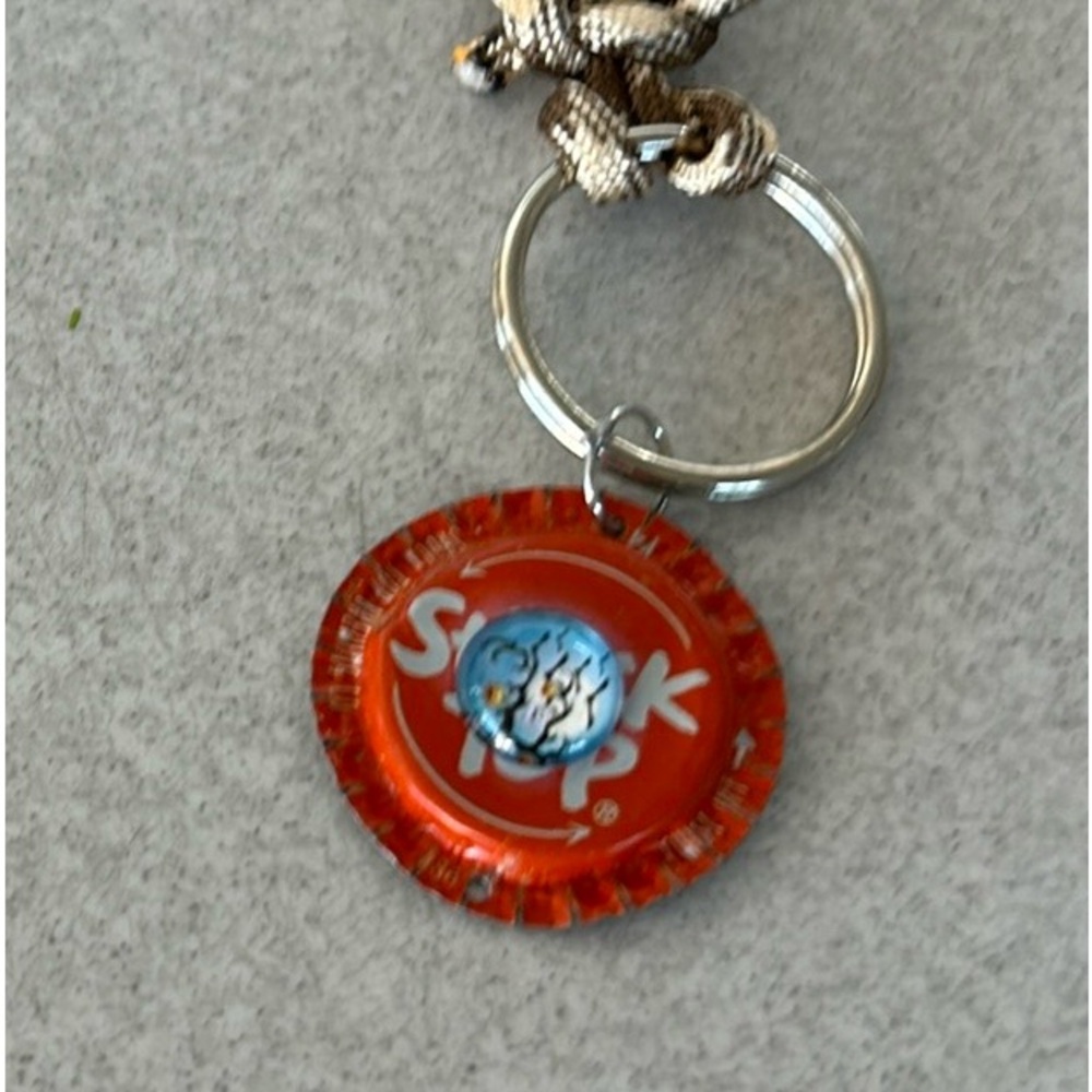 Handmade bottle cap keychain